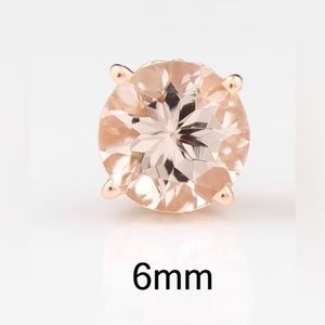 FOSSIL Gold and Pink Champagne Studs LARGE